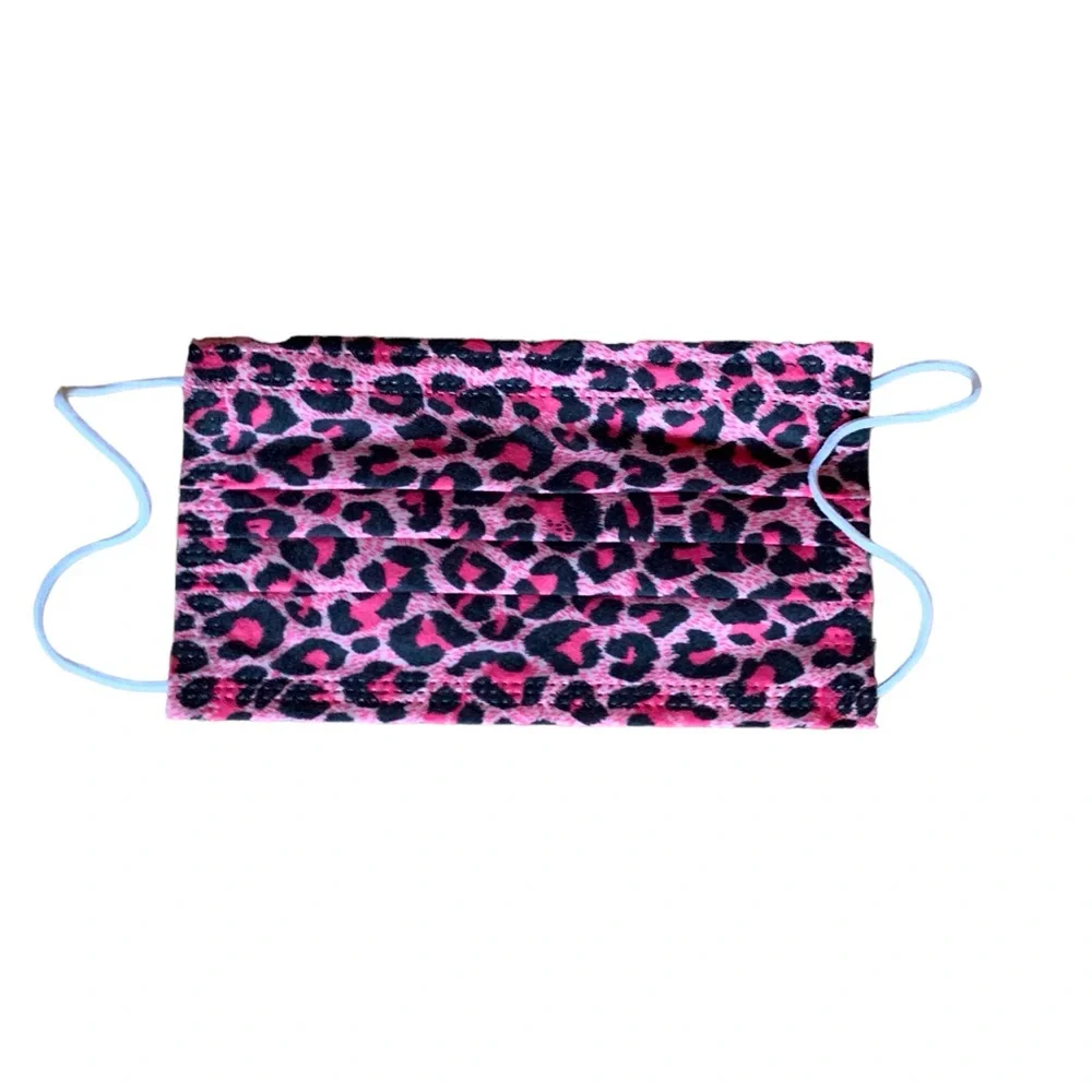 5 Piece Leopard Print Face Mask Set Unisex Color Multi